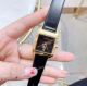 Copy Burberry 25mm women Watches Gold Case Black Leather Band1_th.jpg